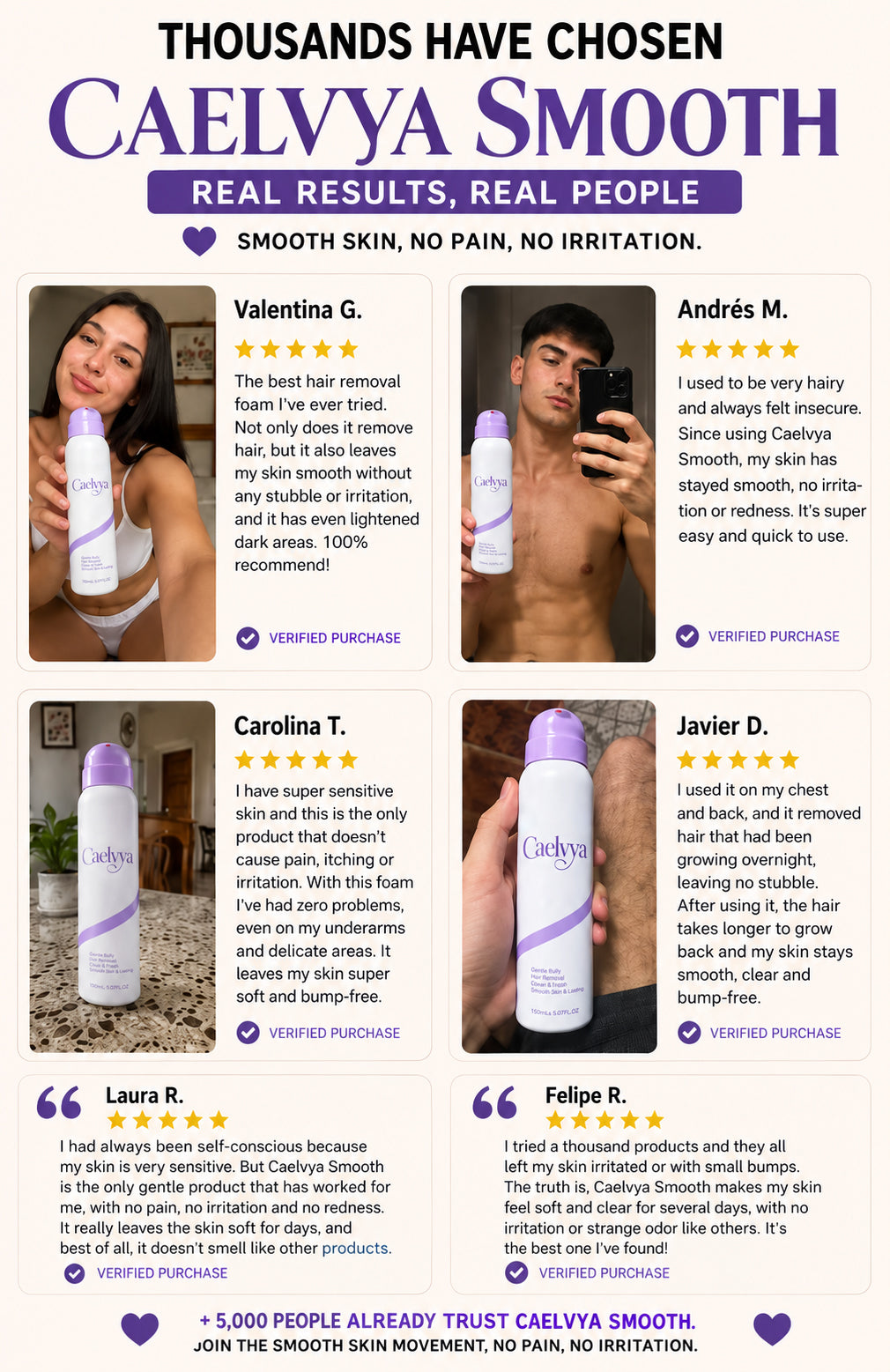 Caelvya Bikini Pain-Free Hair Removal Cream for Sensitive Skin